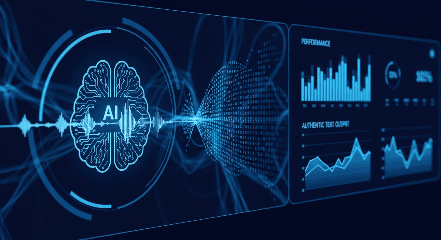 Chart showing AI-assisted tweet engagement metrics outperforming manual baseline