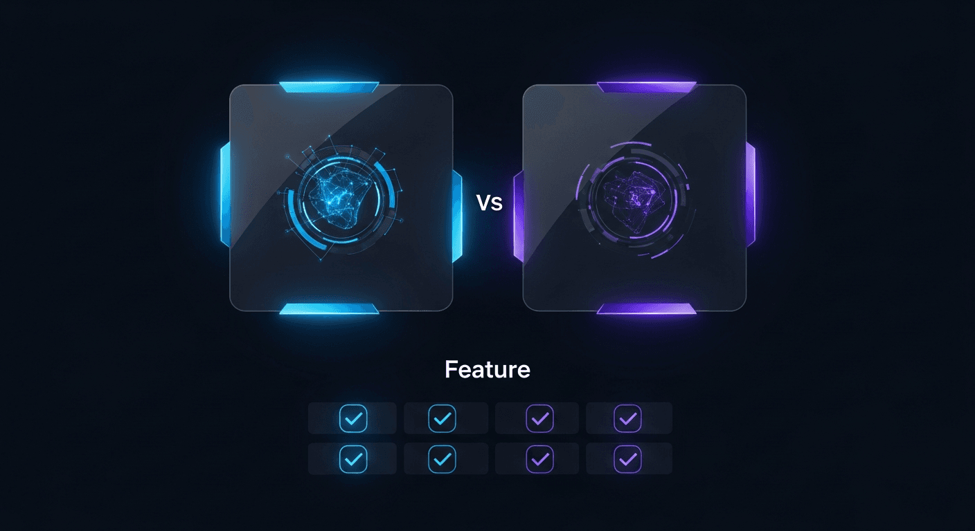 Side-by-side comparison of HypeFury and XreplyAI Twitter growth tools on dark background