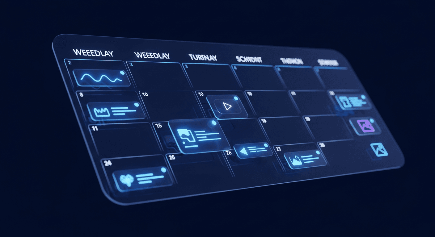 A weekly Twitter content calendar plan for solo founders on X